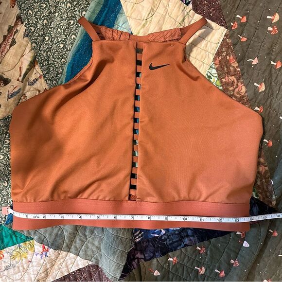 Nike Burnt Orange High-Neck Sports Bra - Picture 7 of 7